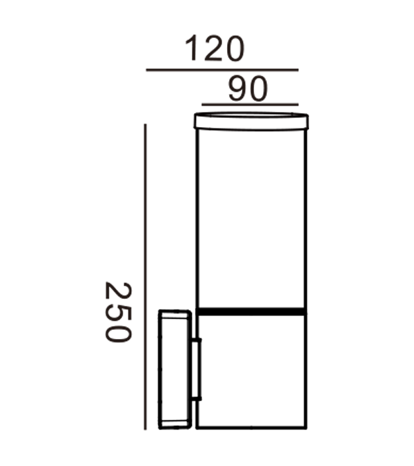 90 kpl peittävä seinävalaisin HR60101 90 kpl peittävä seinävalaisin HR60101