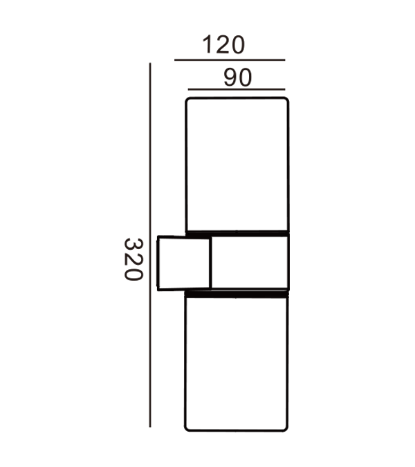 Kaksinkertainen pyöreä lasiseinävalaisin HR60464 Kaksinkertainen pyöreä lasiseinävalaisin HR60464