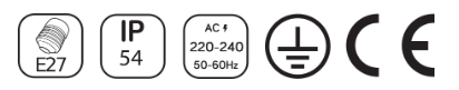Tasainen lasimuoviseinävalaisin HR60772