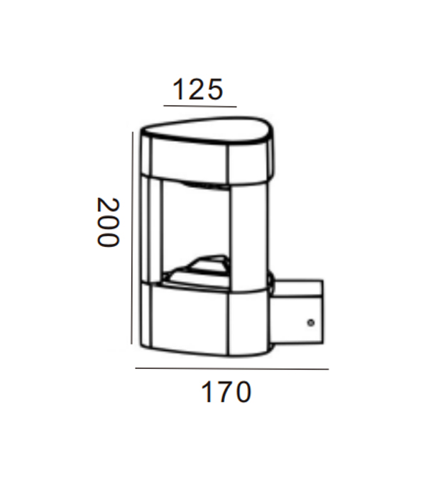125 kolmio GX53 seinävalaisin HR60031 125 kolmio GX53 seinävalaisin HR60031