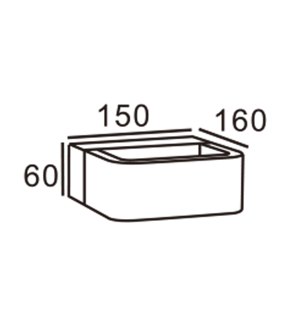 150 pyöristetty kulman seinävalaisin HR60071 150 pyöristetty kulman seinävalaisin HR60071