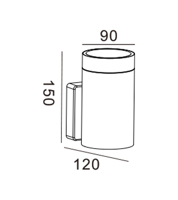 Yksipäinen pyöreä seinävalaisin HR60293 Yksipäinen pyöreä seinävalaisin HR60293