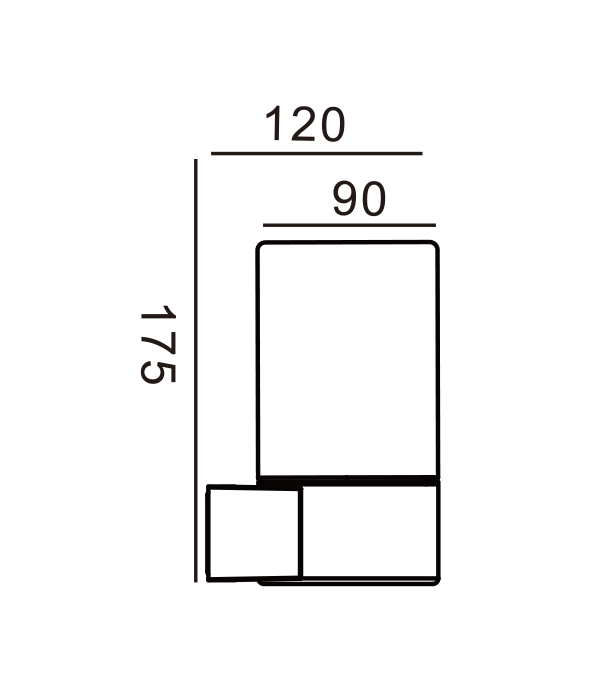 Yksipäinen pyöreä lasiseinävalaisin HR60463 Yksipäinen pyöreä lasiseinävalaisin HR60463
