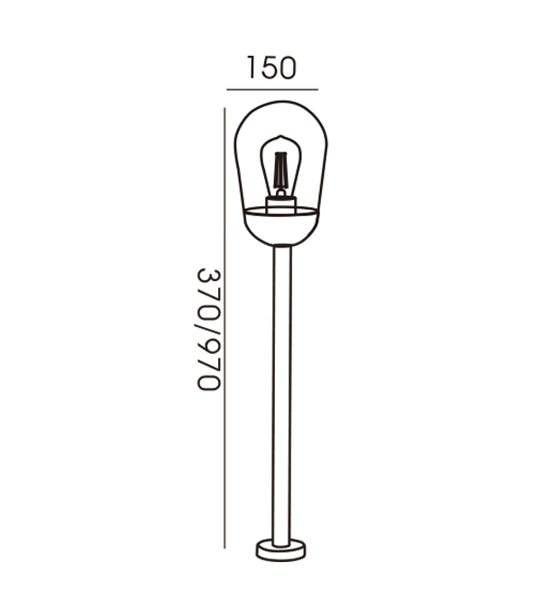 150 Rocket Head lasipäällysteiset puutarhavalot HR60111-970 150 Rocket Head lasipäällysteiset puutarhavalot HR60111-970