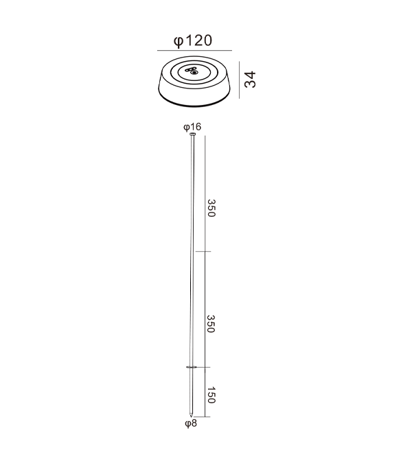 735 High Flat ladattava lamppu HR95054-735 735 High Flat ladattava lamppu HR95054-735