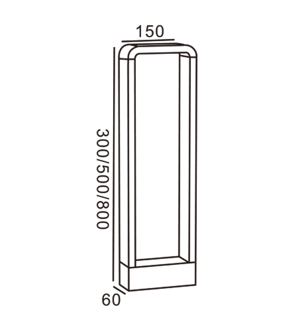 Pyöristetyt puutarhavalot HR60071-300 Pyöristetyt puutarhavalot HR60071-300