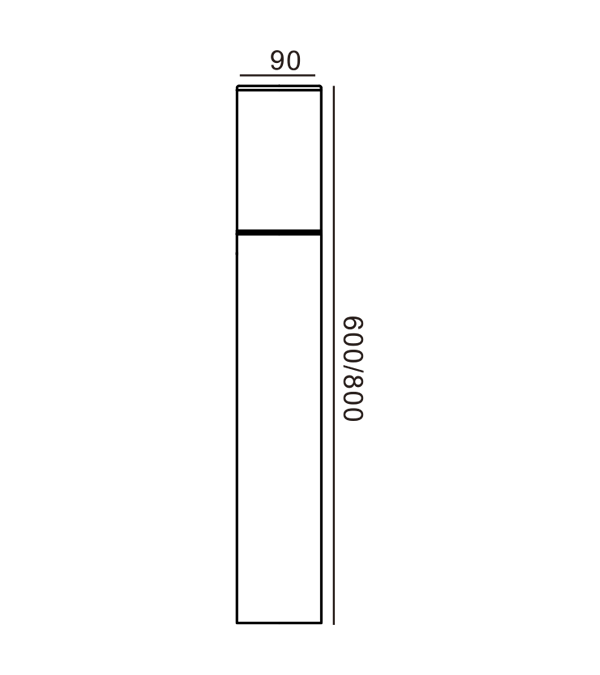 Savunharmaat sylinterimäiset puutarhavalot HR60465-600 Savunharmaat sylinterimäiset puutarhavalot HR60465-600