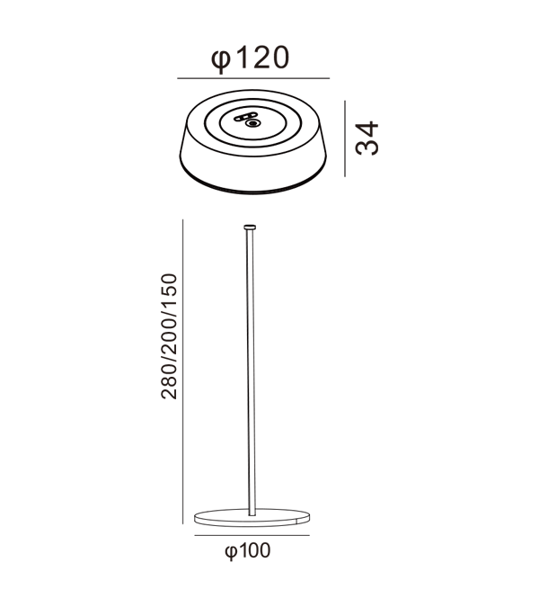 320 High Flat latauspöytälamppu HR90052-320 320 High Flat latauspöytälamppu HR90052-320