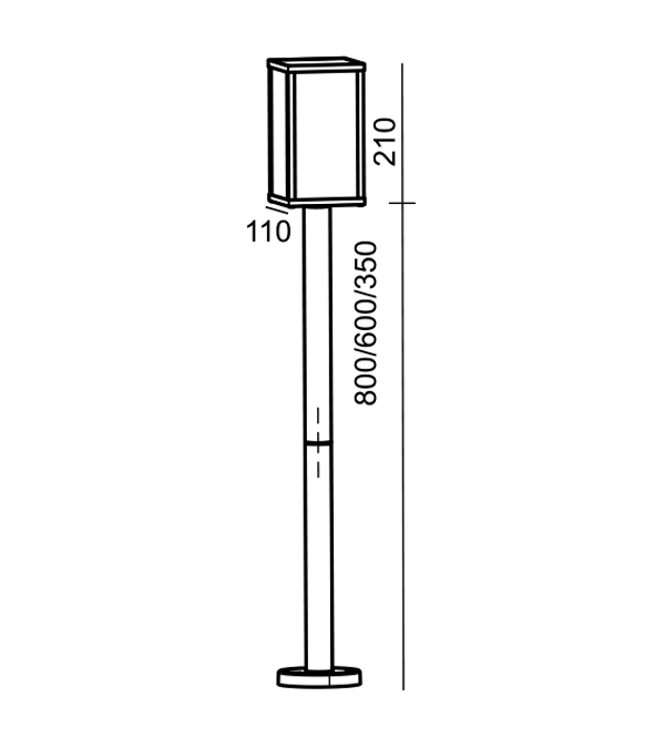 Nelipuoliset lasitetut valoohjatut puutarhavalot HR60722-600 Nelipuoliset lasitetut valoohjatut puutarhavalot HR60722-600