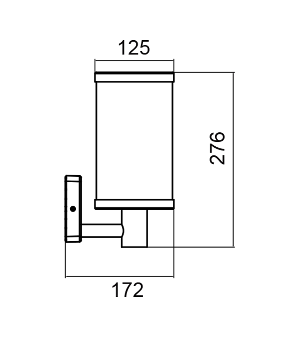 Pystyraitainen lasi E27 seinävalaisin HR60131 Pystyraitainen lasi E27 seinävalaisin HR60131