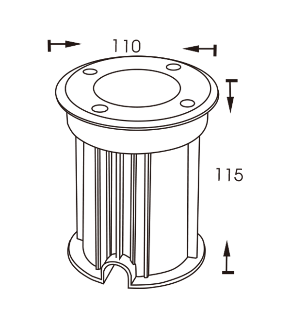 110 Puutarha haudattu lamppu HR20025 110 Puutarha haudattu lamppu HR20025